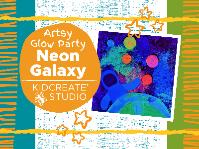 Kidcreate Studio - Woodbury. Artsy Glow Party - Neon Galaxy Workshop (5-12 Years)