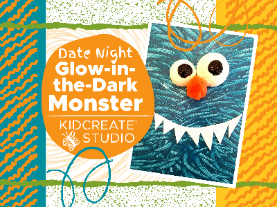 Kidcreate Studio - Bloomfield. Date Night- Glow-in-the-Dark Monster (3-9 Years)